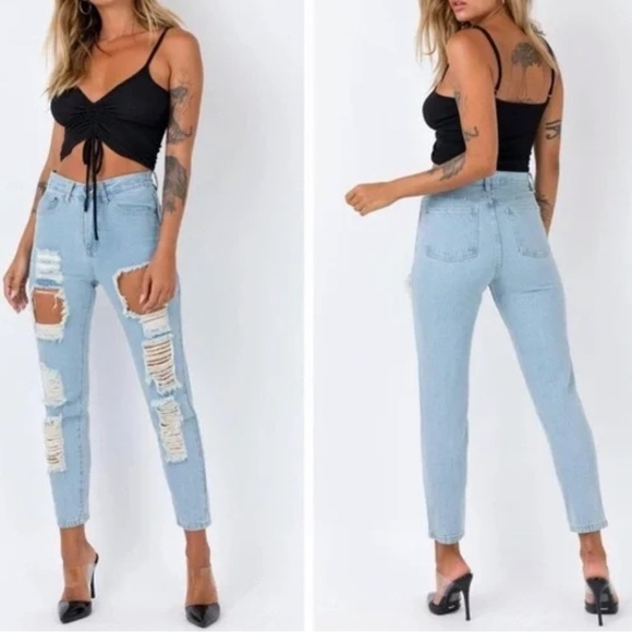 Princess Polly Ivey Ripped jeans - Picture 3 of 8